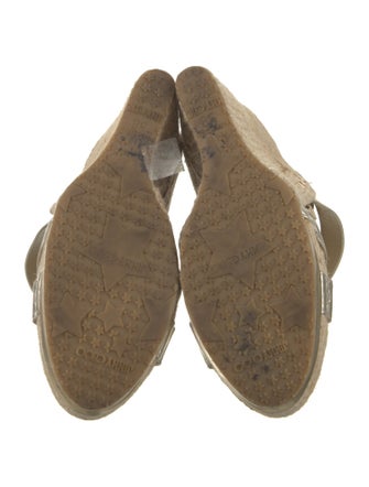 Jimmy Choo Leather Colorblock Pattern Espadrilles