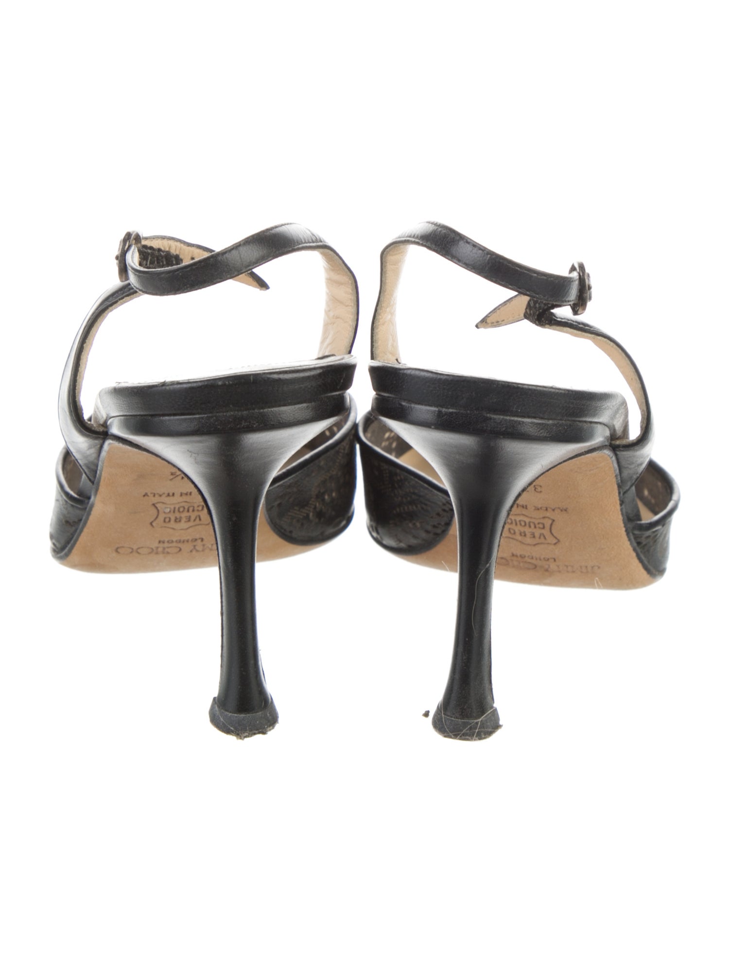 Jimmy Choo Leather Lasercut Accents Slingback Pumps