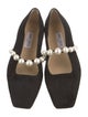 Jimmy Choo Suede Crystal Embellishments Ballet Flats