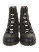 Jimmy Choo Leather Crystal Embellishments Combat Boots