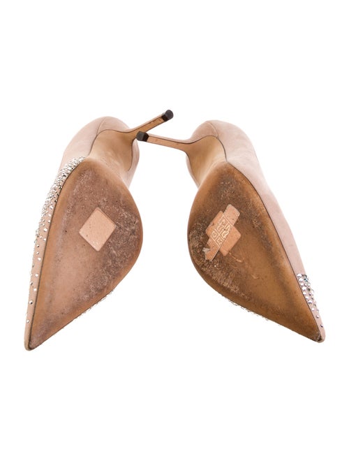 Jimmy Choo Suede Crystal Embellishments Pumps