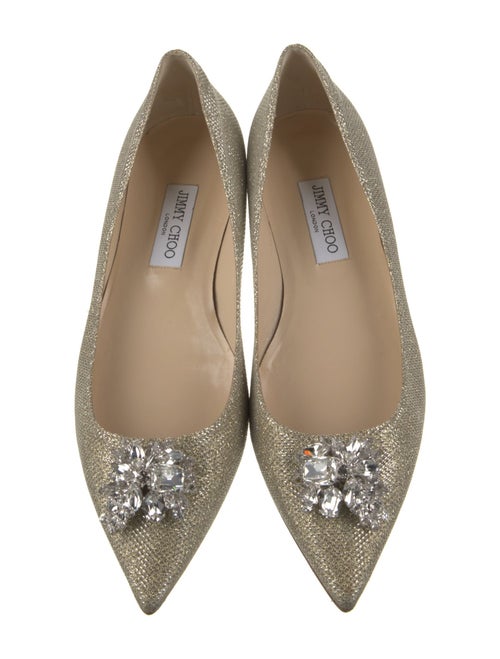 Jimmy Choo Mesh Glitter Accents Flats