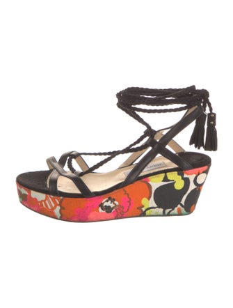 Jimmy Choo Leather Printed Sandals