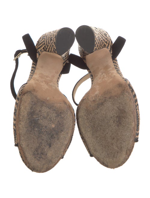 Jimmy Choo Raffia Animal Print Espadrilles