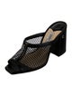 Jimmy Choo Leather Mesh Accents Slides