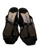 Jimmy Choo Leather Mesh Accents Slides
