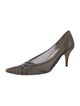 Jimmy Choo Leather Mesh Accents Pumps