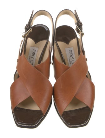 Jimmy Choo Leather Slingback Sandals