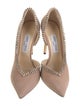 Jimmy Choo Suede Crystal Embellishments D'Orsay Pumps