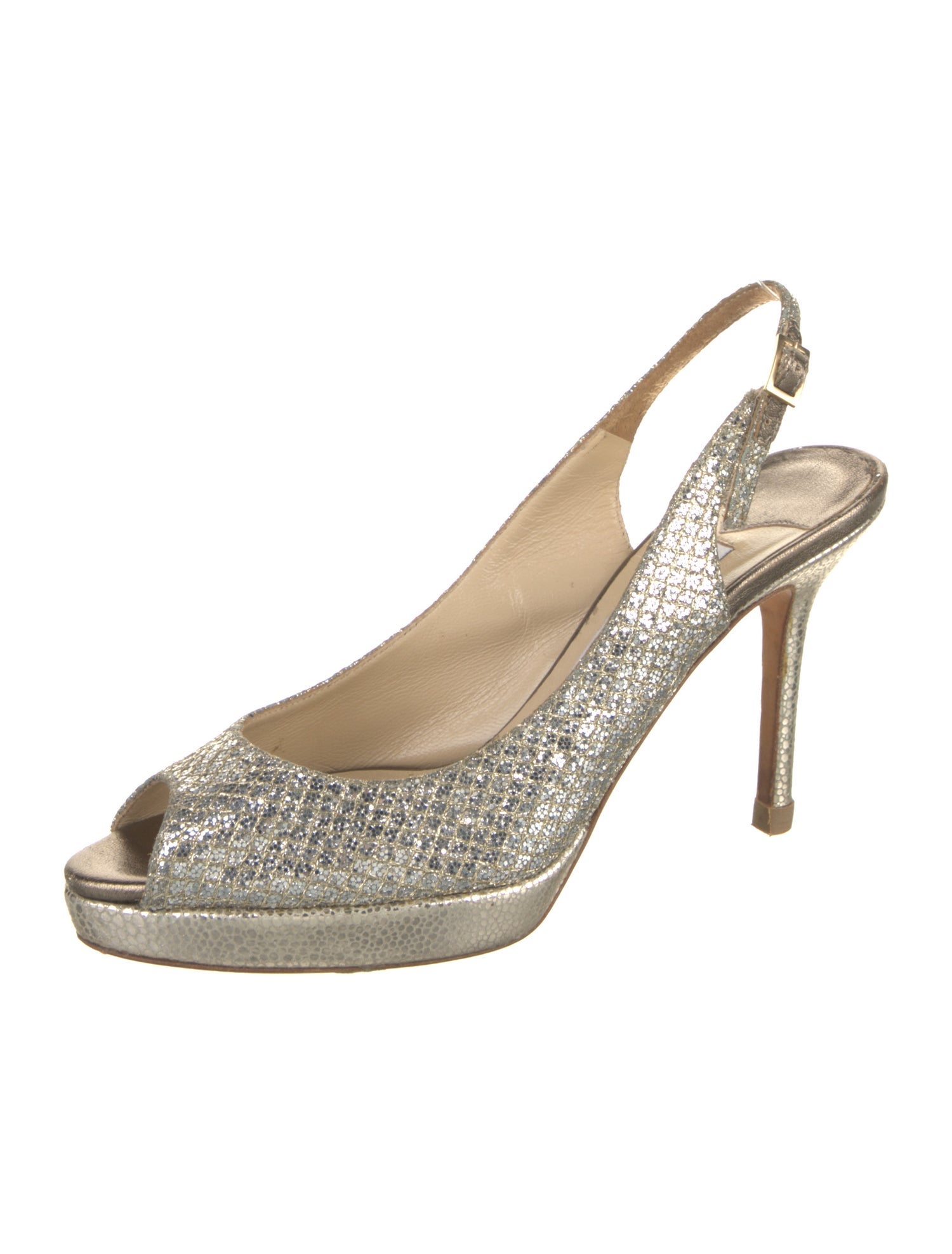 Jimmy Choo Glitter Slingback Pumps