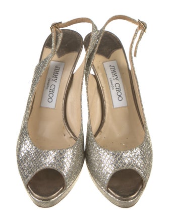 Jimmy Choo Glitter Slingback Pumps