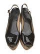 Jimmy Choo Patent Leather Colorblock Pattern Slingback Sandals