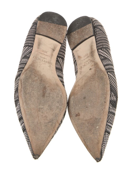 Jimmy Choo Printed Leather Trim Embellishment Ballet Flats