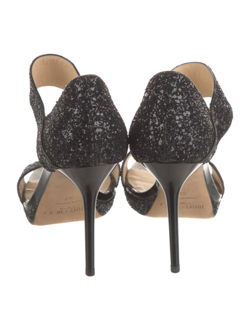 Jimmy Choo Glitter Animal Print Sandals