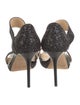 Jimmy Choo Glitter Animal Print Sandals