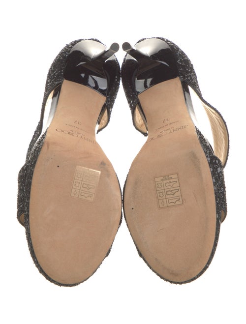 Jimmy Choo Glitter Animal Print Sandals