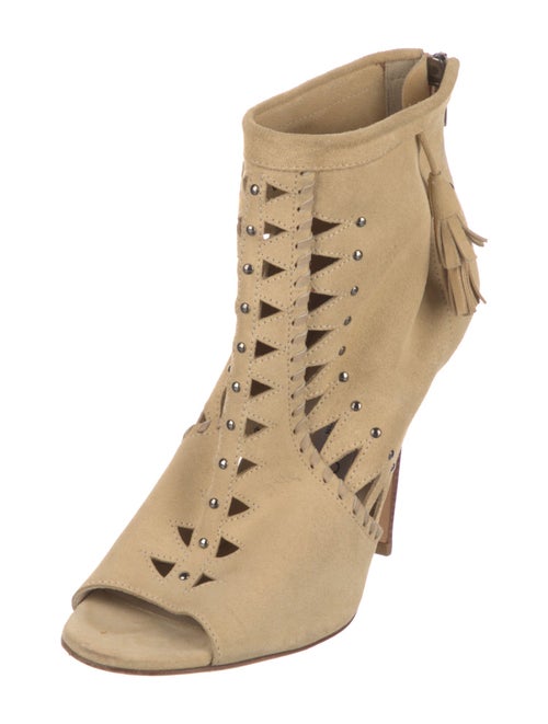 Jimmy Choo Suede Lasercut Accents Gladiator Sandals