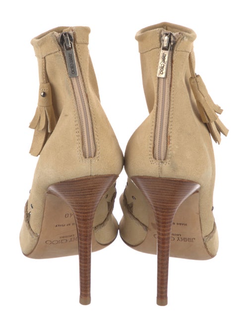 Jimmy Choo Suede Lasercut Accents Gladiator Sandals