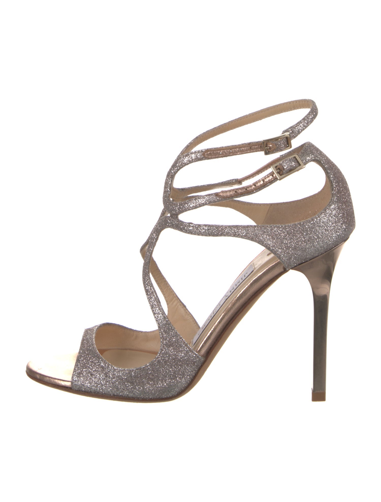 Jimmy Choo Glitter Glitter Accents Sandals