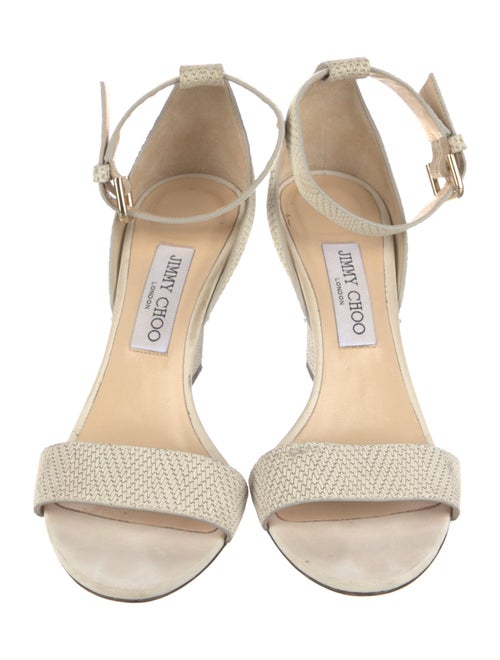 Jimmy Choo Leather Printed Espadrilles