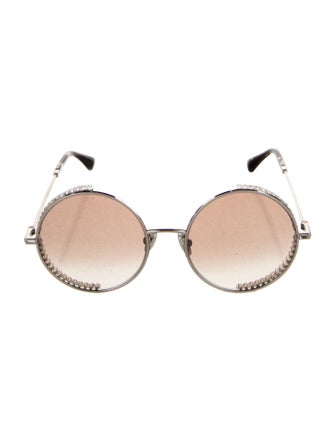 Jimmy Choo Round Mirrored Sunglasses