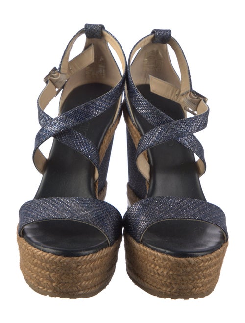 Jimmy Choo Denim Glitter Accents Espadrilles