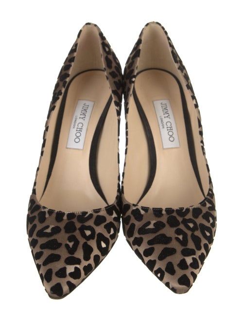 Jimmy Choo Satin Animal Print Pumps