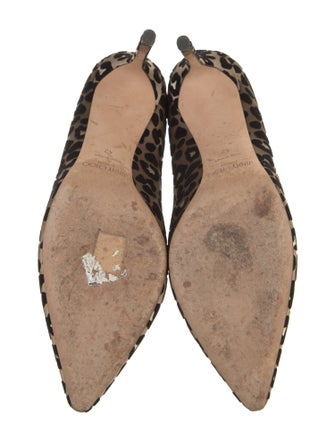 Jimmy Choo Satin Animal Print Pumps