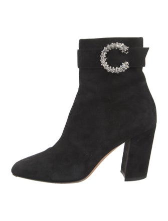 Jimmy Choo Suede Crystal Embellishments Boots