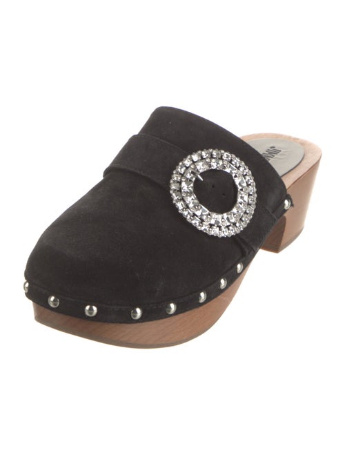 Jimmy Choo Suede Crystal Embellishments Mules