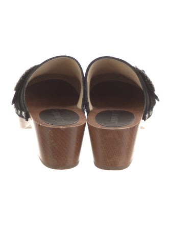 Jimmy Choo Suede Crystal Embellishments Mules