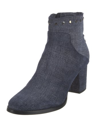 Jimmy Choo Denim Studded Accents Boots