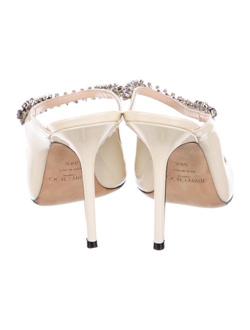 Jimmy Choo Patent Leather Crystal Embellishments Mules