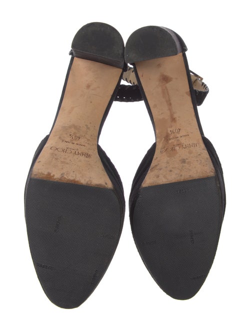 Jimmy Choo Suede Whipstitch Trim D'Orsay Pumps