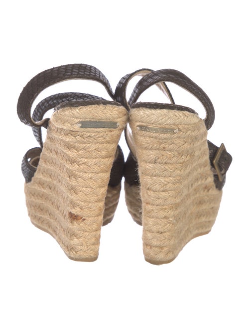 Jimmy Choo Leather Colorblock Pattern Espadrilles