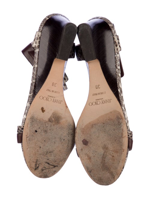 Jimmy Choo Snakeskin Animal Print Sandals