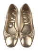 Jimmy Choo Leather Bow Accents Ballet Flats