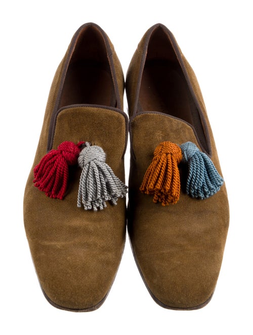 Jimmy Choo Suede Tassel Accents Loafers