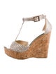 Jimmy Choo Snakeskin Animal Print T-Strap Sandals