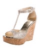 Jimmy Choo Snakeskin Animal Print T-Strap Sandals