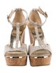 Jimmy Choo Snakeskin Animal Print T-Strap Sandals