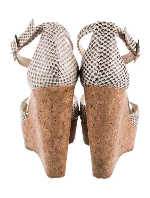 Jimmy Choo Snakeskin Animal Print T-Strap Sandals