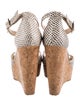 Jimmy Choo Snakeskin Animal Print T-Strap Sandals