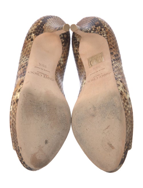 Jimmy Choo Embossed Leather Animal Print Pumps