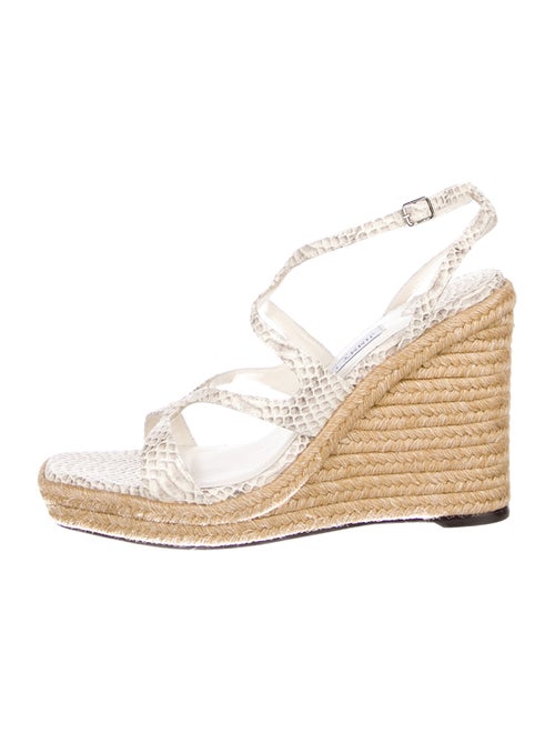 Jimmy Choo Leather Animal Print Espadrilles