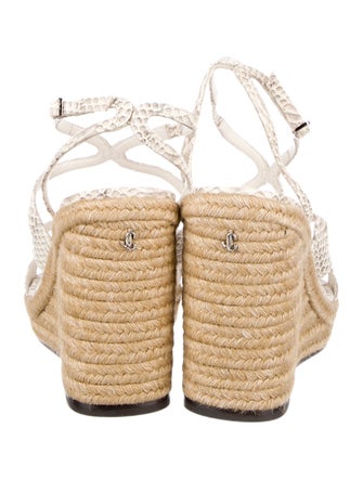 Jimmy Choo Leather Animal Print Espadrilles