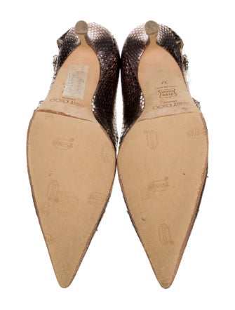 Jimmy Choo Snakeskin Animal Print D'Orsay Pumps