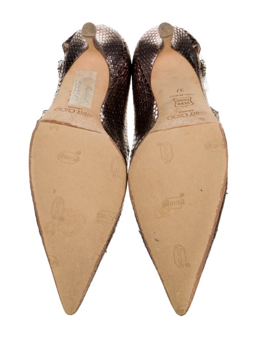 Jimmy Choo Snakeskin Animal Print D'Orsay Pumps