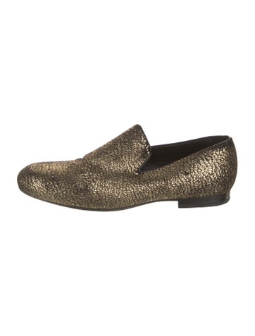 Jimmy Choo Loafers Suede Glitter Accents EU 43 | 10