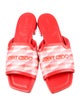 Jimmy Choo Leather Printed Slides